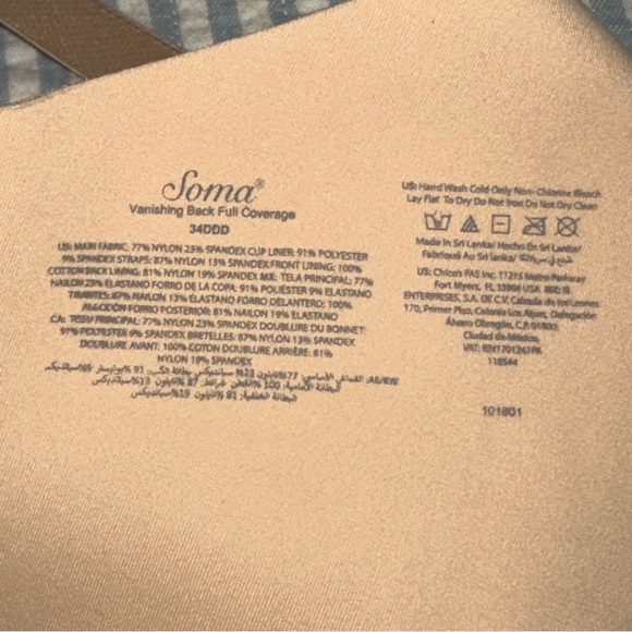 Soma Vanishing Back Full Coverage 34 DDD  Bra EUC - Picture 3 of 6